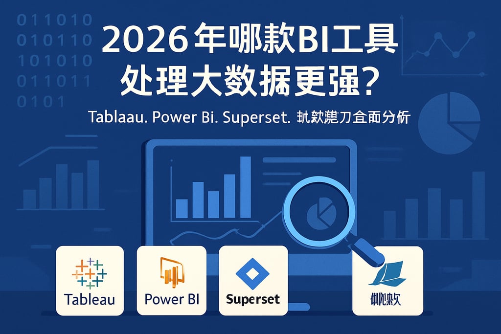 2026年哪款BI工具处理大数据更强？Tableau、Power BI、Superset、帆软能力全面分析